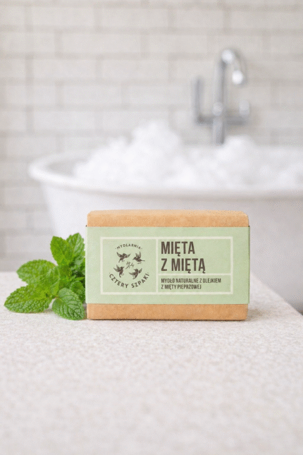 Mięta - mydło z olejem rycynowym