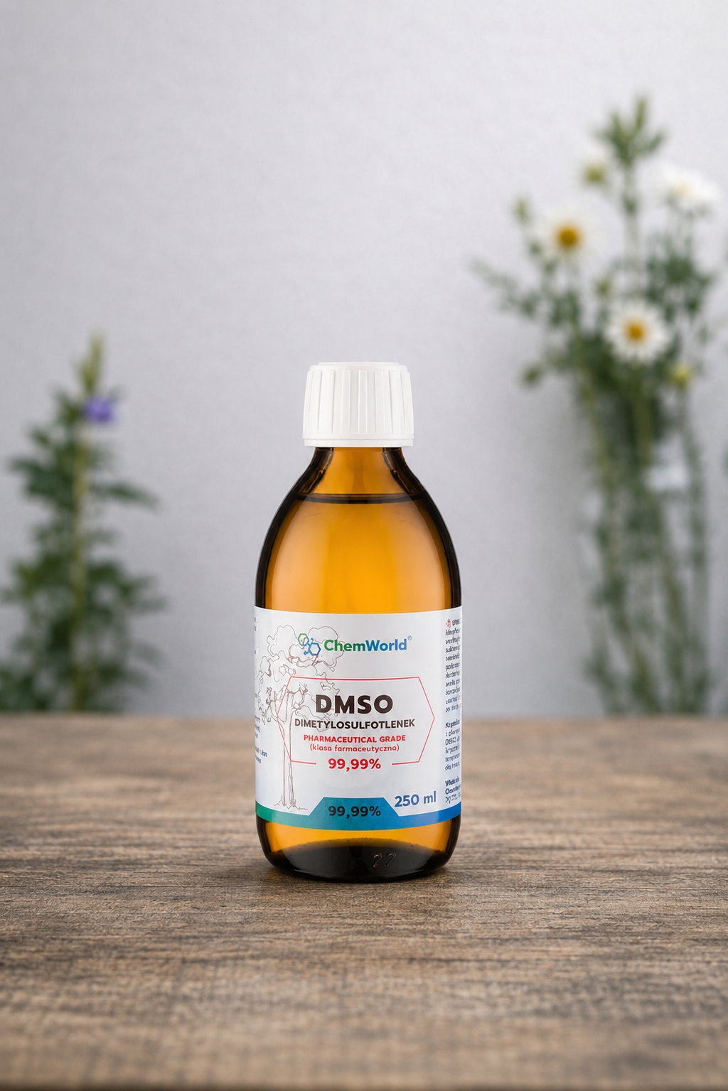 DMSO 99,99% 250 ml – szklana butelka