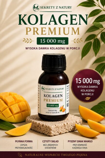 KOLAGEN PREMIUM 15000 mg – z kwasem hialuronowym, MSM i witaminą C